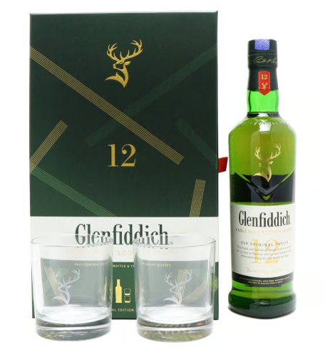 Glenfiddich Our Original 12 with 2 Glasses - Special Edition Pack, 70cl