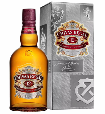 Chivas Regal Aged 12 Years - Old Grey Packaging