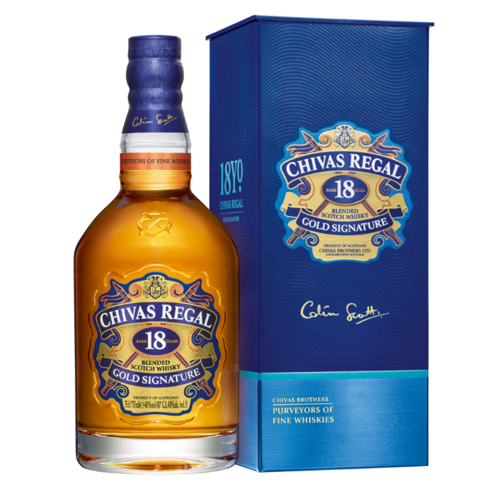 Chivas Regal Aged 18 Years - Gold Signature - Old Version, 70cl