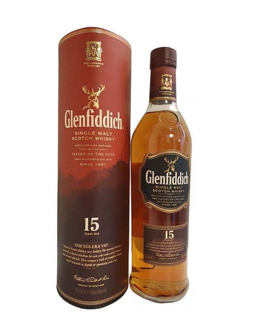 Glenfiddich 15 Years Old - Valley of the Deer - Very Old Packaging, 75cl