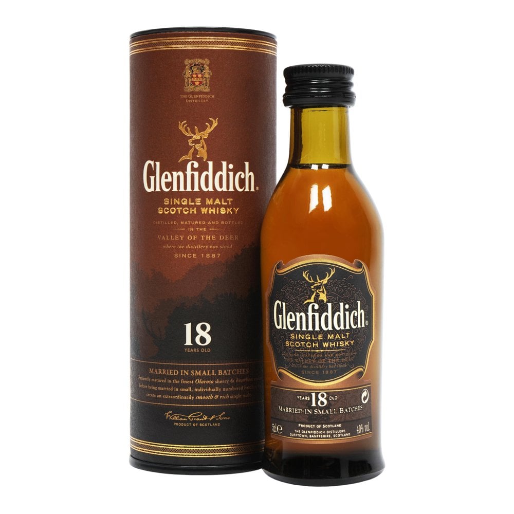 Glenfiddich Aged 18 Years - Small Batch Reserve - Old Packaging, 5cl