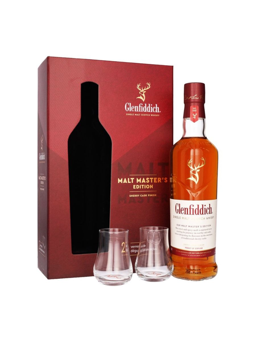 Glenfiddich Our Malt Master's Edition Cherry Cask Finish with 2 Glasses, 70cl