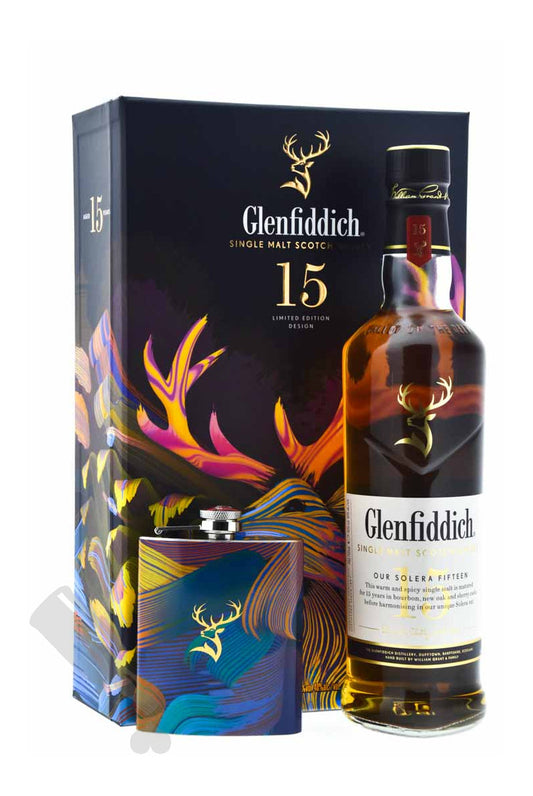 Glenfiddich Our Solera 15 Limited Edition Design with Flask, 70cl