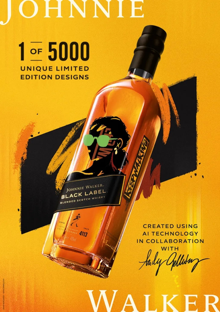 Johnnie Walker Black Label - ANDY GELLENBERG X AI, 70cl