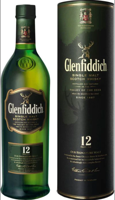 Glenfiddich 12 Years Old - Valley of the Deer - Very Old Packaging