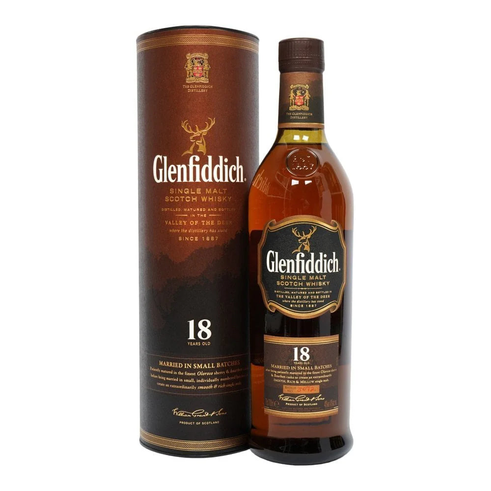 Glenfiddich 18 Years Old - Valley of the Deer - Very Old Packaging, 75cl